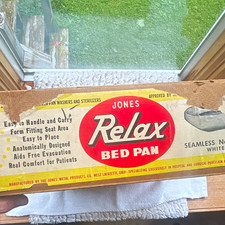 Jones Relax Bed Pan No. 500 White Porcelain H-100, Jones Metal Products Co.