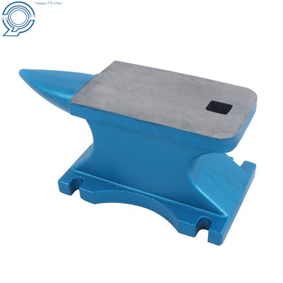 44LB Cast Iron Anvil with Single Round Horn for Blacksmith Hard Hole Use