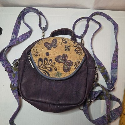Back Pack Purple Butterfly Adjustable Bag