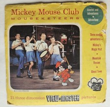 1956 Mickey Mouse Club Mouseketeers View Master Packet 3 Reel Set Book 865-A B C