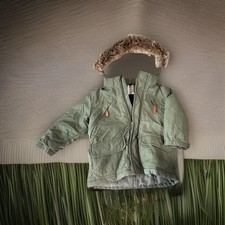 H M Kids Green Jacket/Coat Size 12 Unisex with Removable Hoodie