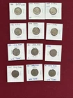 12 Coin Lot (6) Buffalo (6) Liberty/ V Nickel Mixed Dates None Are The Same