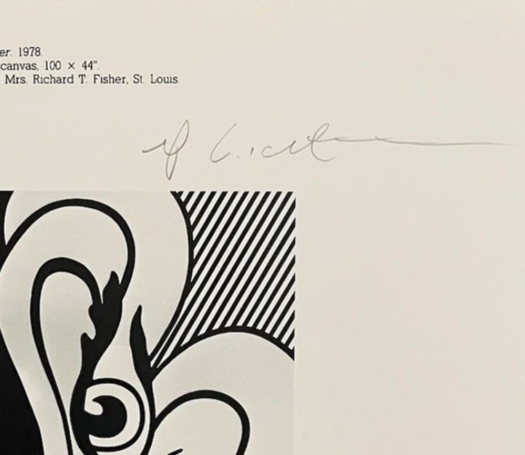 Roy Lichtenstein, Original Hand-signed Lithograph with COA & Appraisal of $3,500 - Image 3 of 4