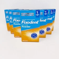 LOT of 7 - Fixodent Denture Adhesive POWDER Extra Hold 2.70 oz NEW