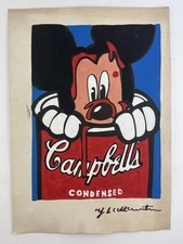 Roy Lichtenstein COA Art Painting Original Drawing Vintage Paper Signed