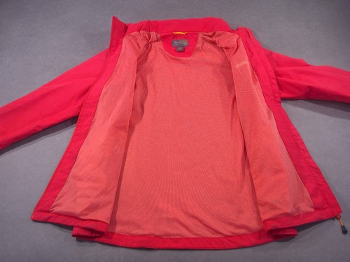 Regatta Great Outdoors Hydrafort Coat UK 16 Red Womens Full Zip Packaway Hood - Picture 19 of 24