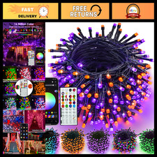Color Changing LED String Lights 66FT 200 Lights for Christmas Halloween Decor