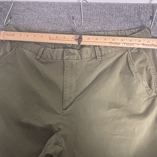 Uniqlo Pants Mens XL Olive Green Slim Stretch Chino Jogger Hem Casual Streetwear - Picture 8 of 12