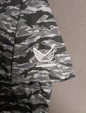 PUMA Polo Shirt Mens L Green Camo Volition America Performance Stretch Golf EUC