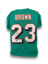 Ronnie Brown Signed Signed Autographed Dolphins Custom Jersey Radtke Sports
