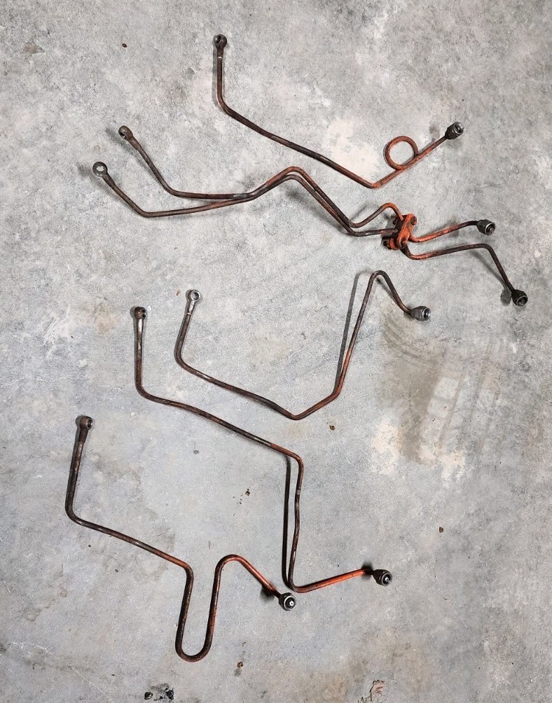 Allis Chalmers 190 XT Diesel Engine Complete Fuel Line Kit D 2900