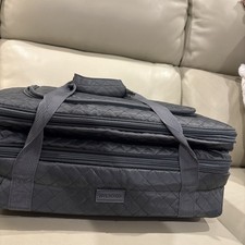 Quilted Insulated Double Casserole Carrier - Thermal Lunch Tote Potluck Parties