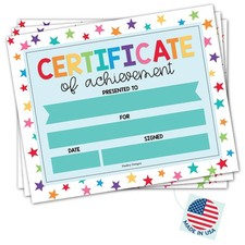 25 PCS Student Award Certificates For Kids 8x10 Inch Blank Achievement