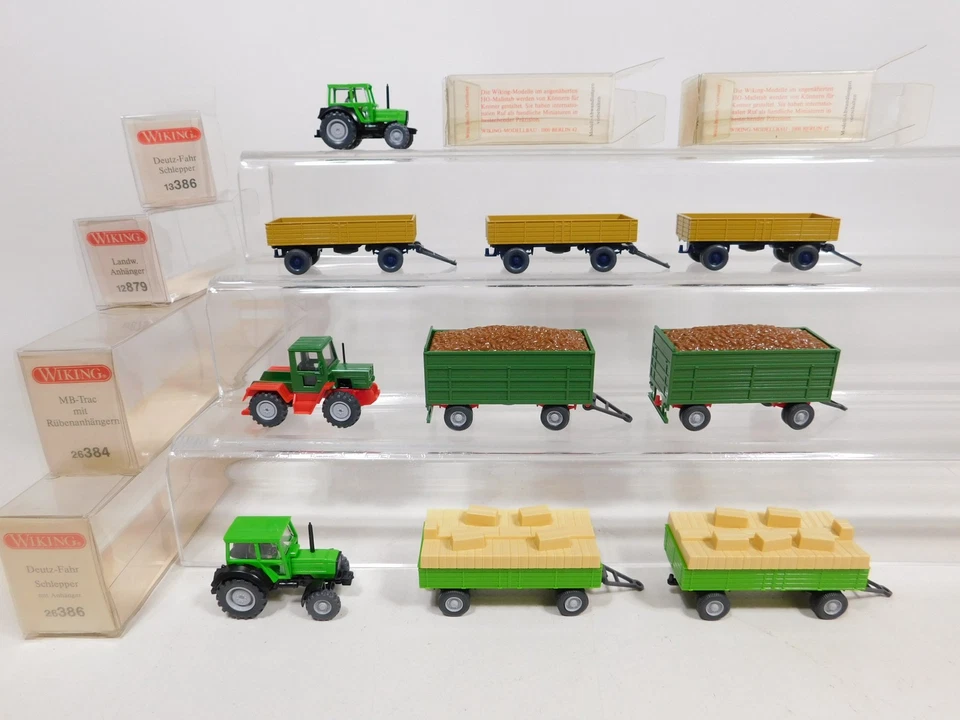 6X WIKING H0 1:87 Modello: 386 Trattore Deutz+384 MB-Trac Ecc TOP+Box #DD957-0,5 - Immagine 2 di 4