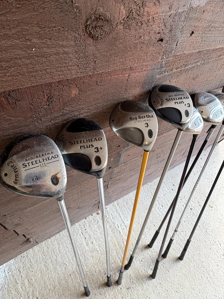 Job Lot 8 x Callaway Golf Clubs Woods Steelhead Big Bertha Right-Handed Damaged - Image 3 of 4