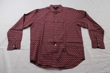 Visconti Black Men's Geometric Print Button-Up Shirt NC3 Multicolor Small