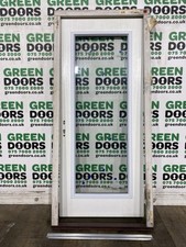 COMPOSITE BACK DOOR WOODEN FRAME WHITE GLASS DOUBEL GLAZED EXTERNAL EXTERIOR