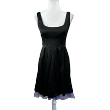 Teeze Me Black Purple Tulle Satin Gothic Mini Party Dress Junior 5 Fits Women XS