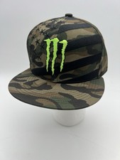 Monster Energy Camo Stars & Stripes SnapBack Hat Flat Bill
