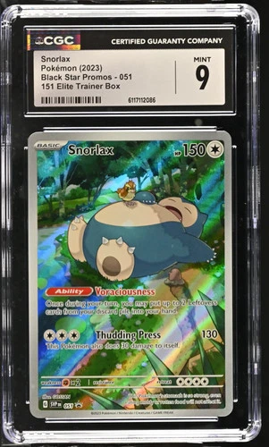 2023 Pokemon Black Star Promos Snorlax 151 Elite Trainer Box CGC 9 #051
