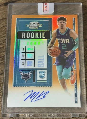 2020-21 Contenders Optic Lamelo Ball Rookie Season Ticket Auto Orange /25 #105