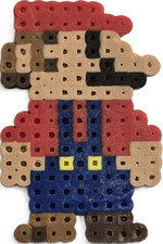 Custom Made Rough Perler Bead Mario Sprite Artwork