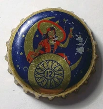 Vtg Miller High Life Beer Bottle Cap Kansas Tax Stamp Cork Lined Back Bottle Cap