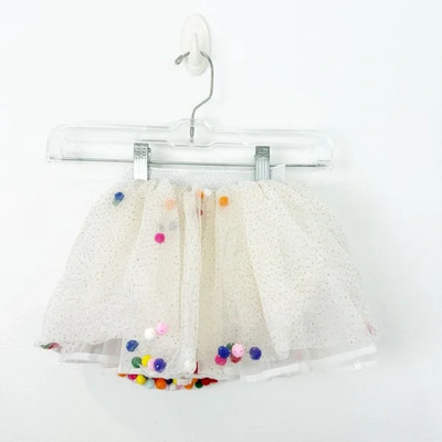 Doe A Dear Pom Pom Glitter Tutu Skirt Size 2T