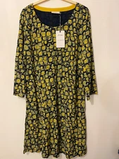 Brand New With Tags ADINI Daisy  Dress  Ochre Medici Print   RRP £62 Size S