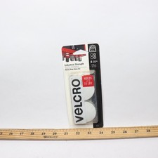  4-Pk VELCRO R Fasteners Stick-On Adhesive Hook  Loop Disc White 1-7/8"