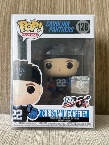 Funko POP! Football Christian McCaffrey #128 Panthers NFL Vaulted w Protector