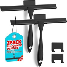 2PACK All-Purpose Shower Squeegee for Shower Doors, Tile Shower Walls, Bathroom,