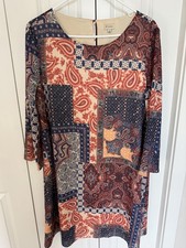 Cremieux patchwork print tunic dress-10