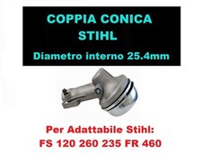 Coppia Conica Decespugliatore Stihl FS 120 260 235 FR 460 con Asta Ø 25.4mm