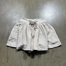 We The Free People Meet Your Match Lace-Up Front Shorts Cream Skort Size Medium