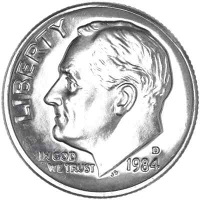 1984 D Roosevelt Dime Uncirculated US Mint