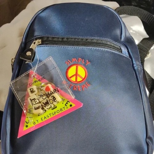 Mini zaino borsa/borsa Simply X-Treme blu metallizzato nuovo con etichetta - Foto 4 di 12
