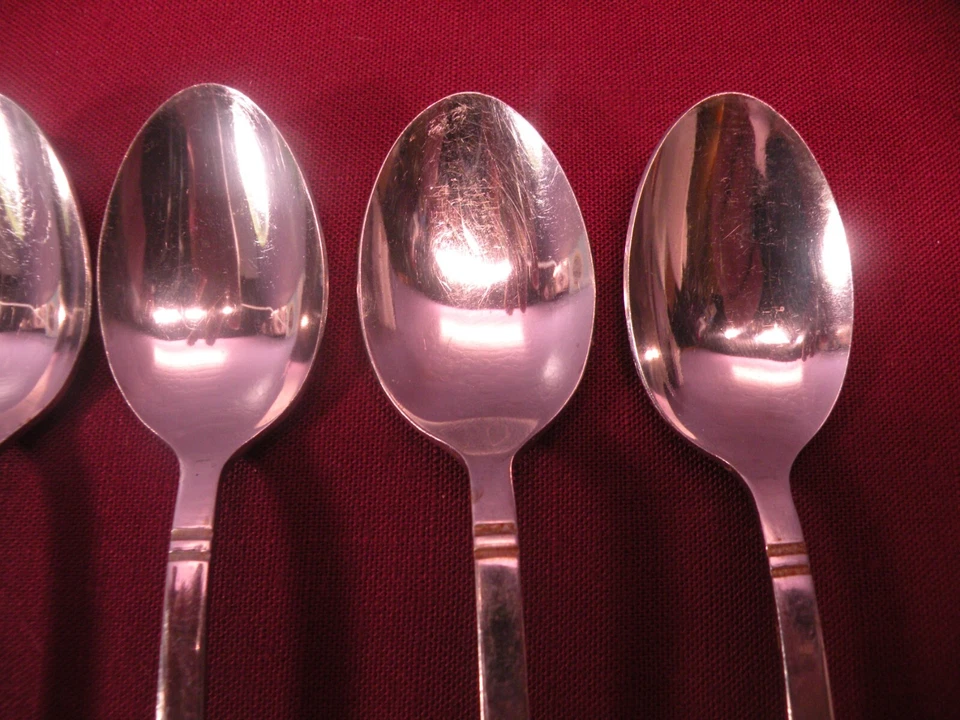 Set Of 6 Stainless Oxford Hall Basketville Teaspoons 6 3/4 In. GA3 - Image 3 of 4