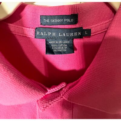 Ralph Lauren The Skinny Polo S ピンク Unisex Pink/Blue/Green #2 Polo Ralph Lauren Shirt *Chief Keef type