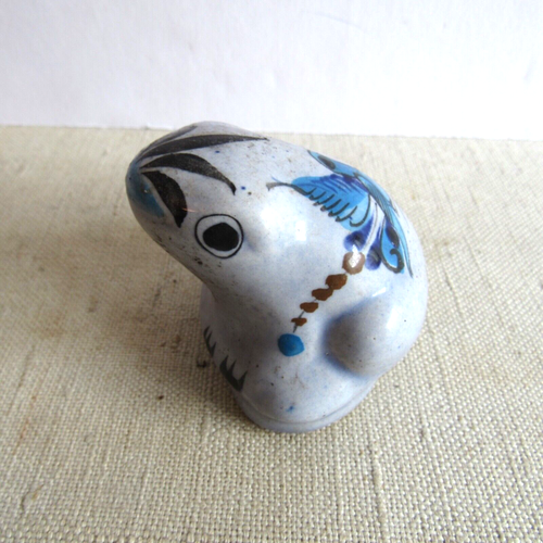 Vintage Tonala Frog Mexican Folkart Ceramic/Pottery Plant Sitter - Picture 3 of 6