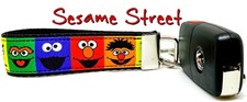 Cartoon characters Key Fob Wristlet Keychain 1"wide Zipper pull Camera strap 