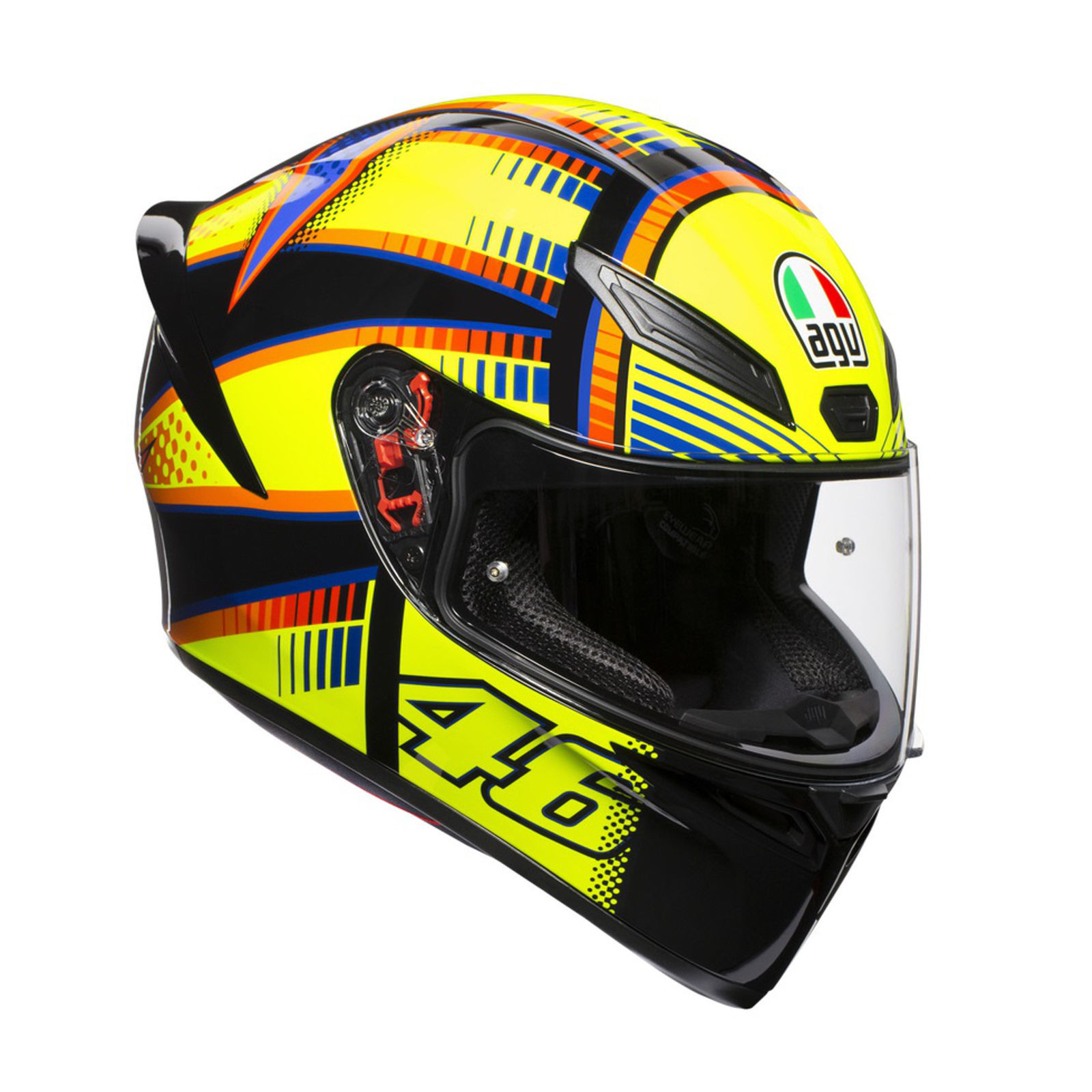 AGV K1 SOLELUNA Valentino Rossi 2022+ Sports Motorbike Helmet Spoiler/Pinlock |