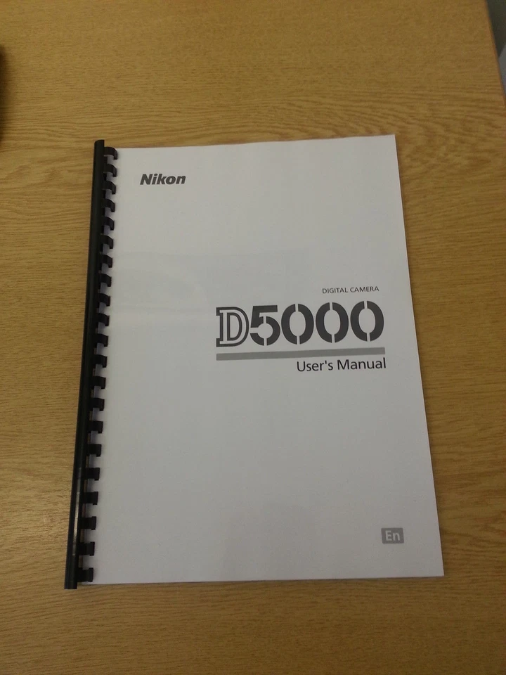 CÁMARA DIGITAL NIKON D5000 MANUAL DE USUARIO TOTALMENTE IMPRESO MANUAL 256 PÁGINAS A5