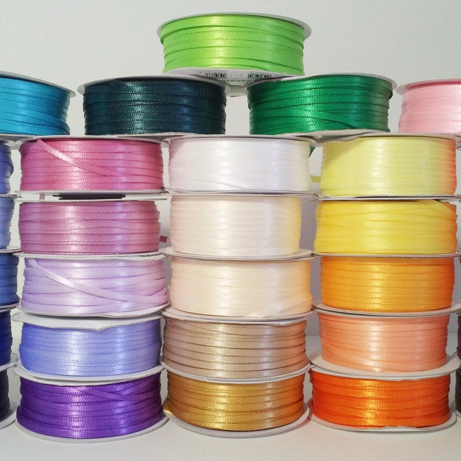 Ribbon, Double Faced Satin Ribbon per Yard