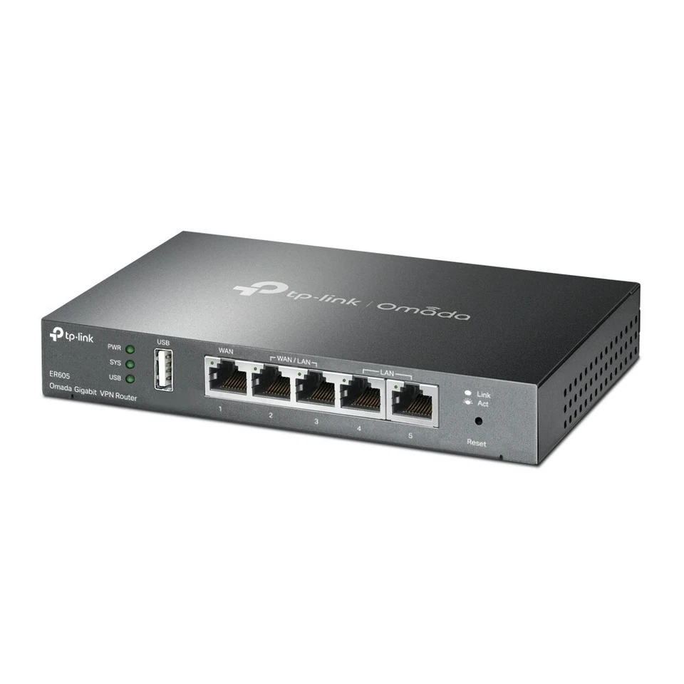 TP-Link ER605 v2 | Omada 5-Port Gigabit Multi-WAN VPN Router | 3 Config WAN/LANs - Image 2 of 4