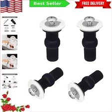 4-Pack Premium Toilet Seat Bolts with Stainless Steel Screws - Easy Installation