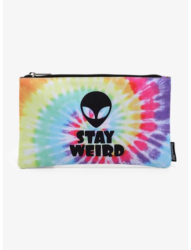 Loungefly Stay Weird Alien Tie-Dye Makeup Bag NEW /w Tags 10X6 - Picture 3 of 4