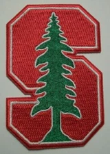 Stanford Cardinal~Embroidered PATCH~3 1/2" x 2 3/8"~Iron or Sew~NCAA~PAC 12