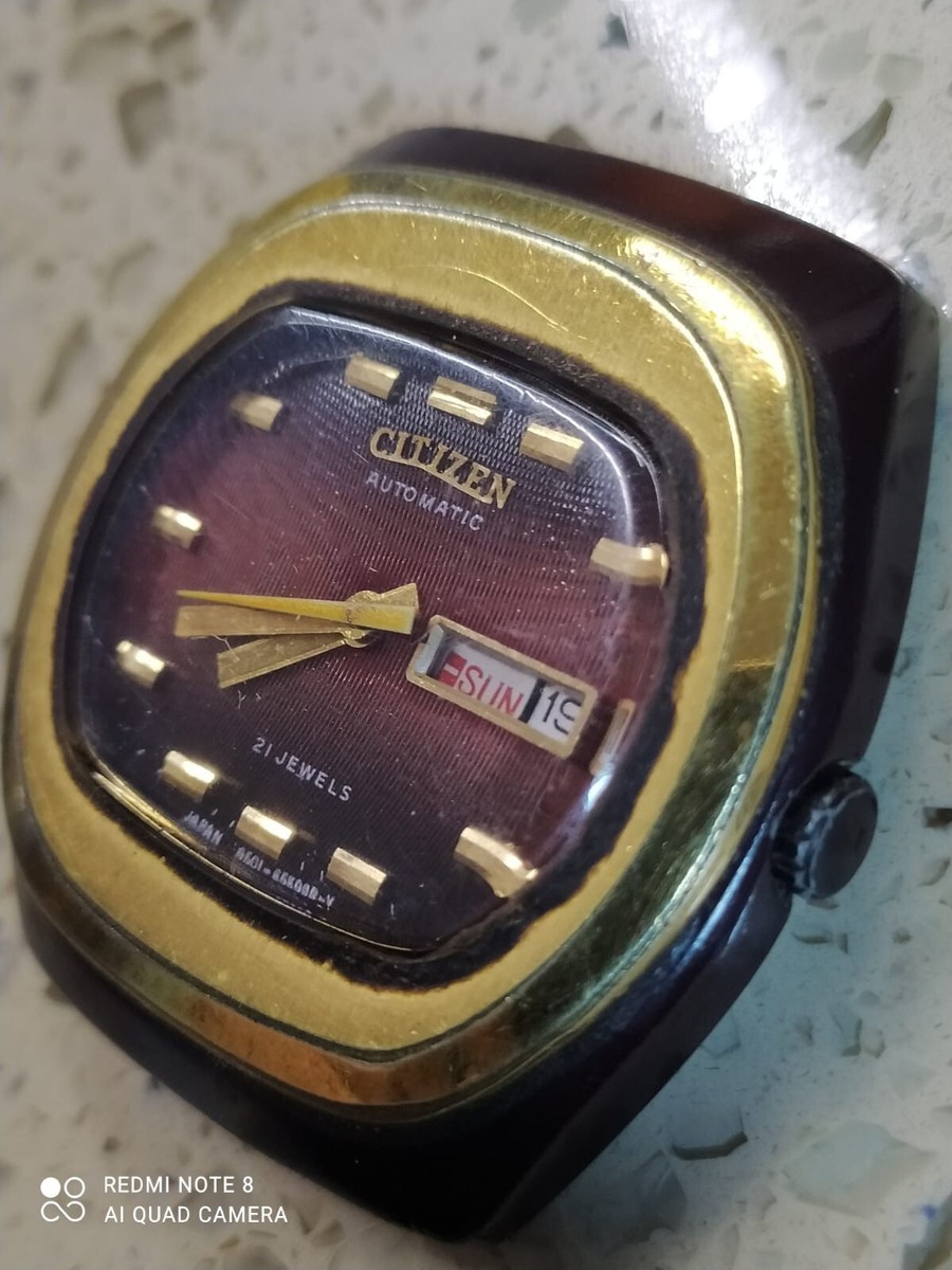 VINTAGE Citizen 61-0101 / 4-652401 Day Date Cal 6501 NOT Work Good