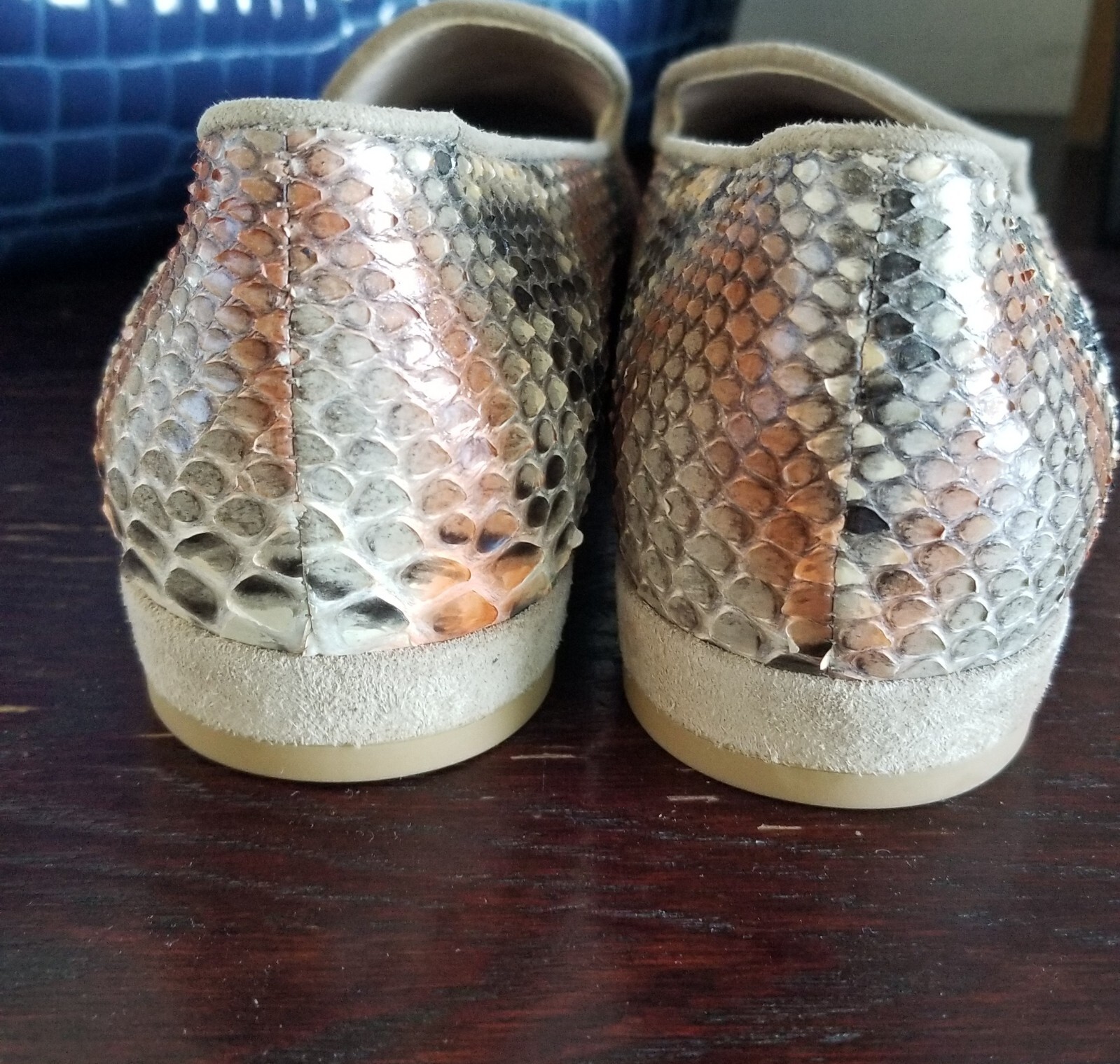 Stuart Weitzman  orange  snake python loafer  sli… - image 4